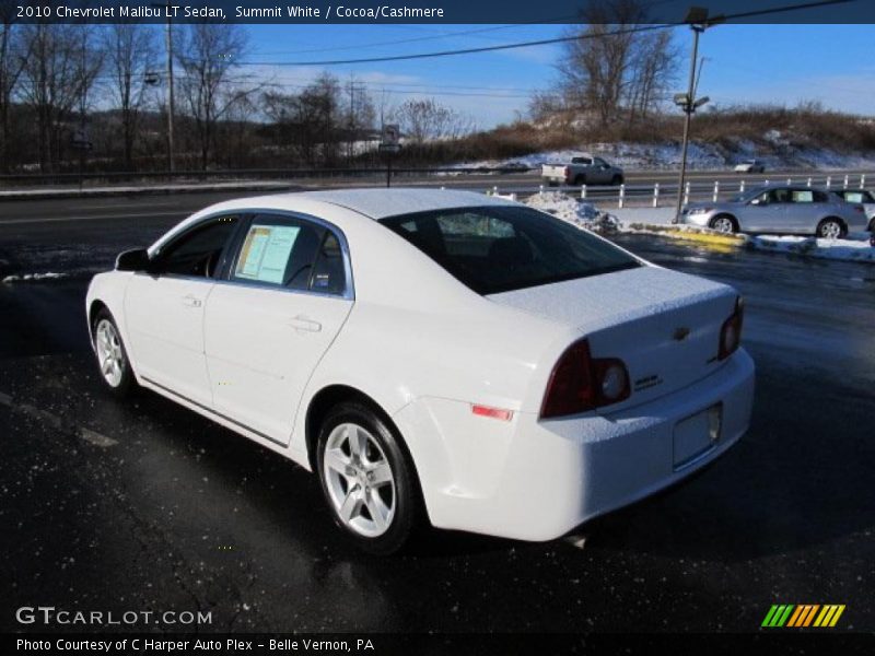 Summit White / Cocoa/Cashmere 2010 Chevrolet Malibu LT Sedan