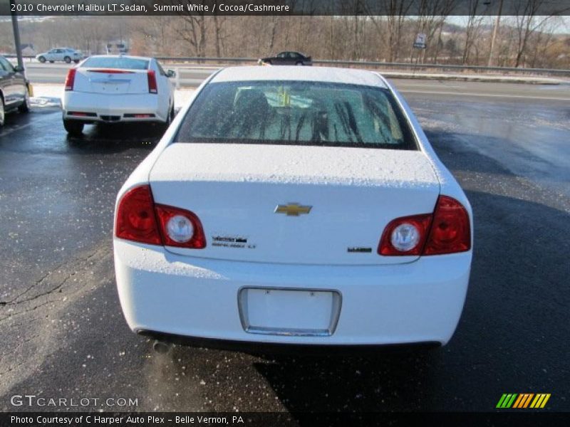 Summit White / Cocoa/Cashmere 2010 Chevrolet Malibu LT Sedan