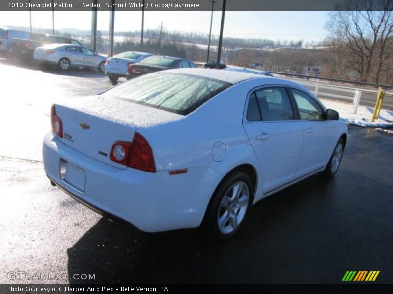 Summit White / Cocoa/Cashmere 2010 Chevrolet Malibu LT Sedan