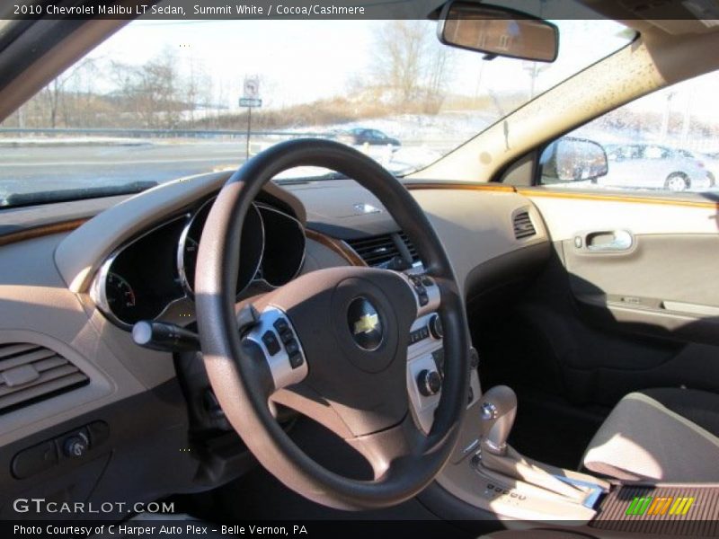 Summit White / Cocoa/Cashmere 2010 Chevrolet Malibu LT Sedan