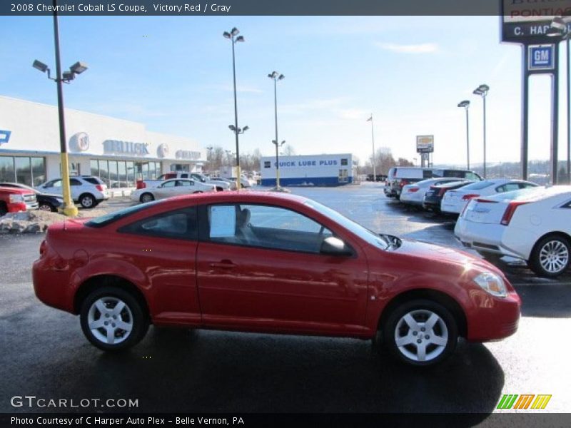 Victory Red / Gray 2008 Chevrolet Cobalt LS Coupe