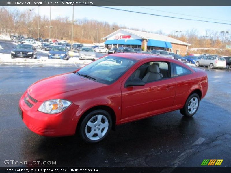 Victory Red / Gray 2008 Chevrolet Cobalt LS Coupe