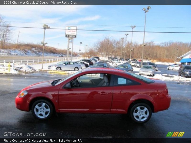 Victory Red / Gray 2008 Chevrolet Cobalt LS Coupe