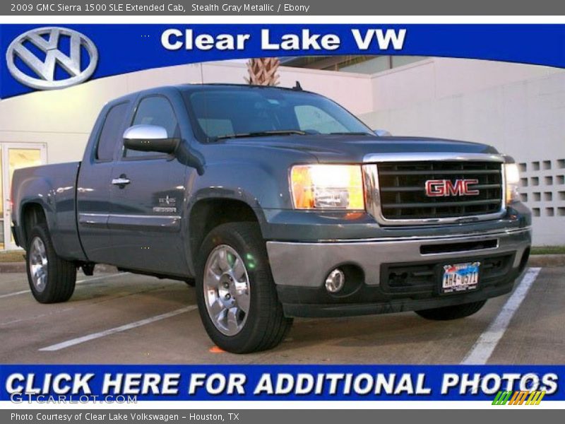 Stealth Gray Metallic / Ebony 2009 GMC Sierra 1500 SLE Extended Cab