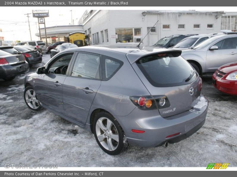 Titanium Gray Metallic / Black/Red 2004 Mazda MAZDA3 s Hatchback