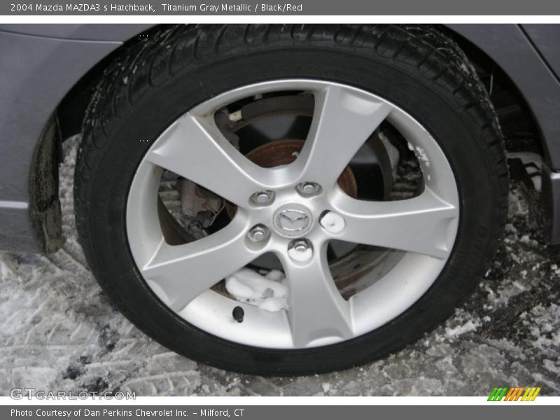 Titanium Gray Metallic / Black/Red 2004 Mazda MAZDA3 s Hatchback