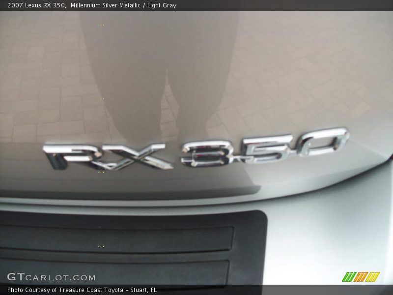 Millennium Silver Metallic / Light Gray 2007 Lexus RX 350