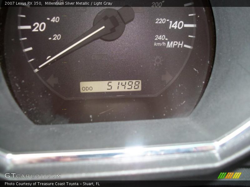 Millennium Silver Metallic / Light Gray 2007 Lexus RX 350