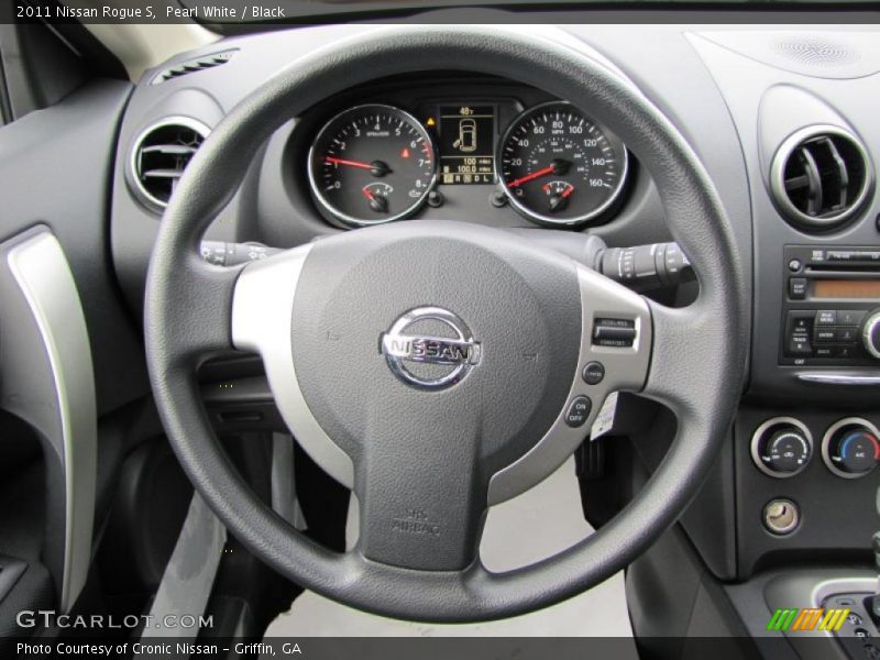 Pearl White / Black 2011 Nissan Rogue S