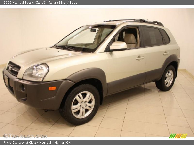 Sahara Silver / Beige 2006 Hyundai Tucson GLS V6