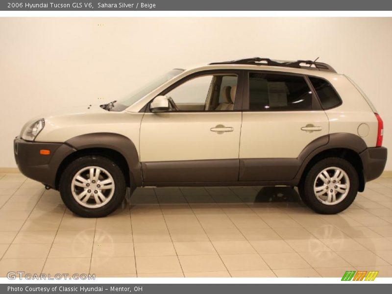 Sahara Silver / Beige 2006 Hyundai Tucson GLS V6