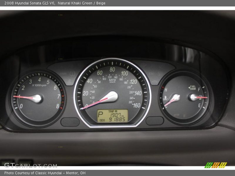 Natural Khaki Green / Beige 2008 Hyundai Sonata GLS V6