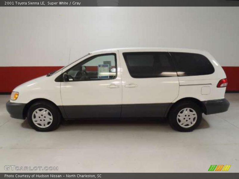 Super White / Gray 2001 Toyota Sienna LE