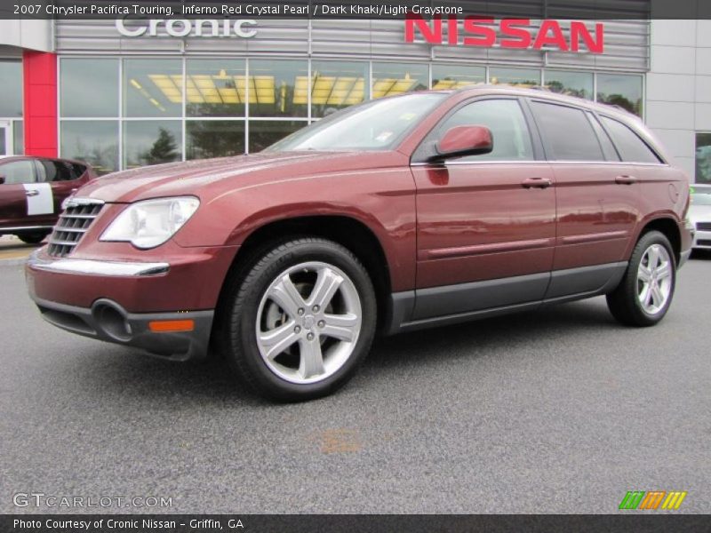 Inferno Red Crystal Pearl / Dark Khaki/Light Graystone 2007 Chrysler Pacifica Touring