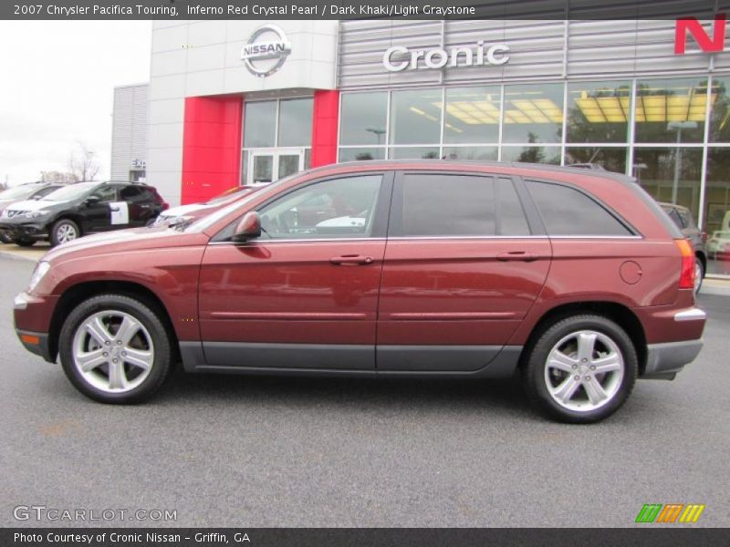 Inferno Red Crystal Pearl / Dark Khaki/Light Graystone 2007 Chrysler Pacifica Touring