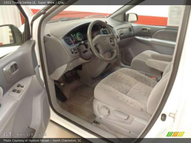 Super White / Gray 2001 Toyota Sienna LE