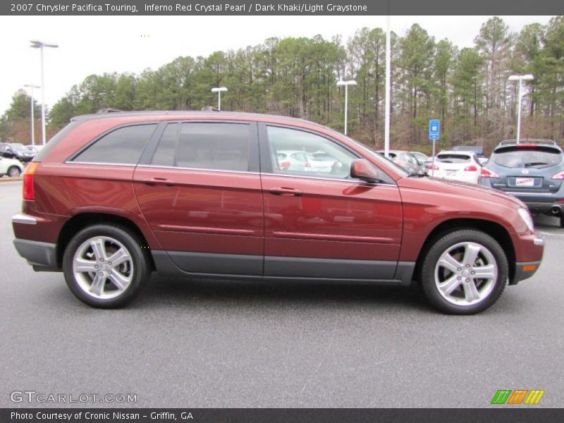 Inferno Red Crystal Pearl / Dark Khaki/Light Graystone 2007 Chrysler Pacifica Touring