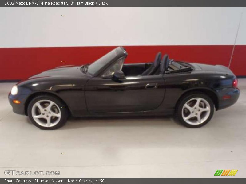 Brilliant Black / Black 2003 Mazda MX-5 Miata Roadster