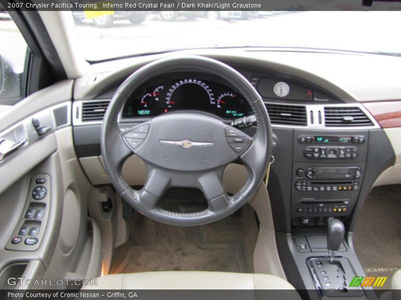 Inferno Red Crystal Pearl / Dark Khaki/Light Graystone 2007 Chrysler Pacifica Touring
