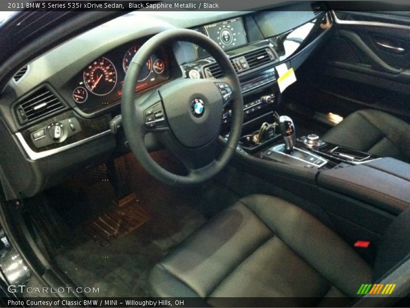 Black Interior - 2011 5 Series 535i xDrive Sedan 