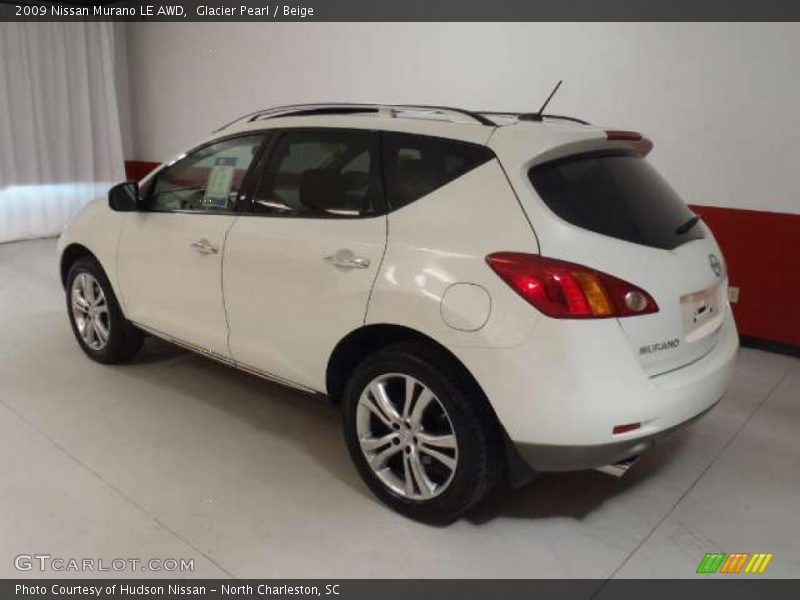 Glacier Pearl / Beige 2009 Nissan Murano LE AWD
