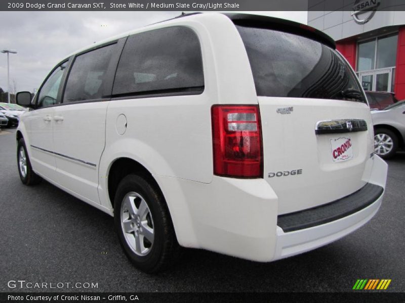 Stone White / Medium Slate Gray/Light Shale 2009 Dodge Grand Caravan SXT