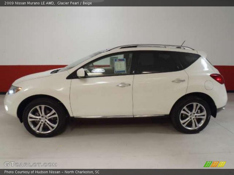 Glacier Pearl / Beige 2009 Nissan Murano LE AWD