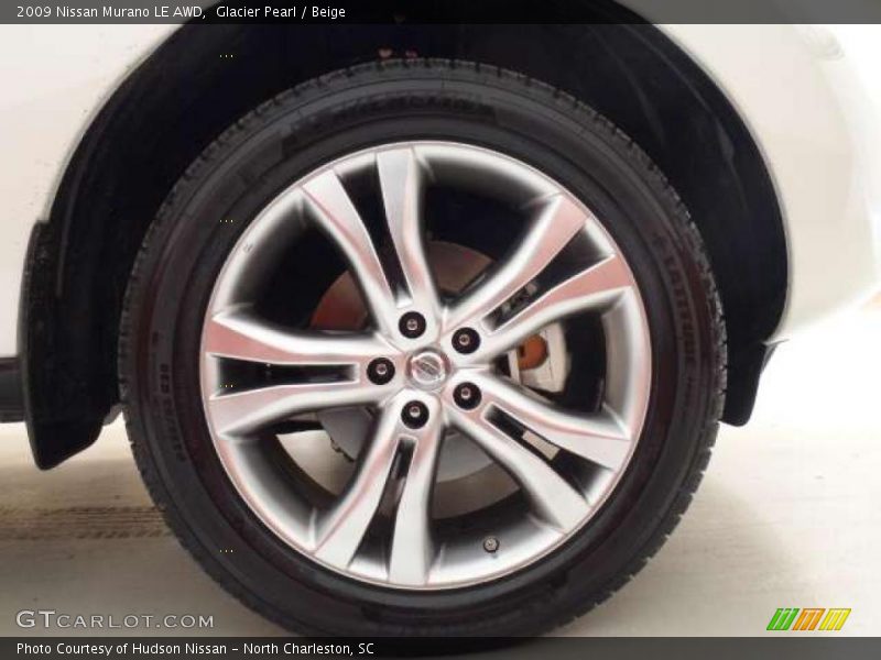 Glacier Pearl / Beige 2009 Nissan Murano LE AWD
