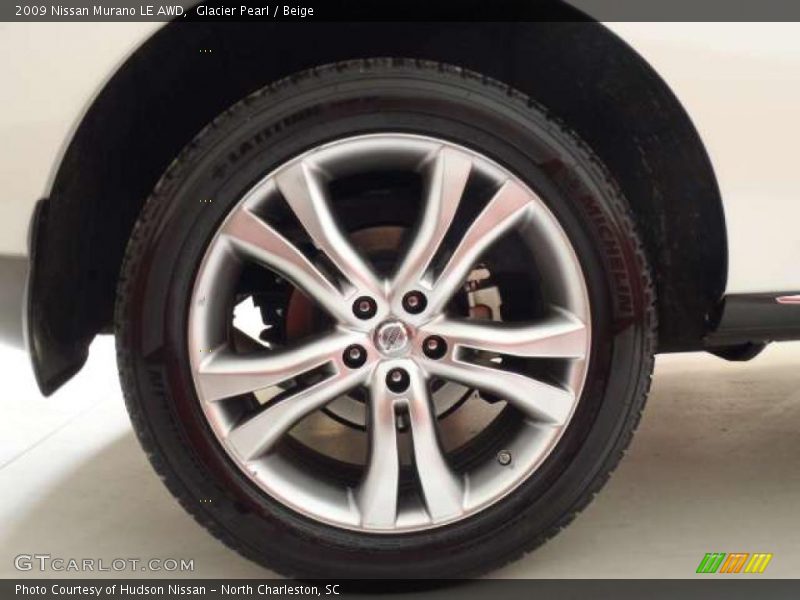 Glacier Pearl / Beige 2009 Nissan Murano LE AWD