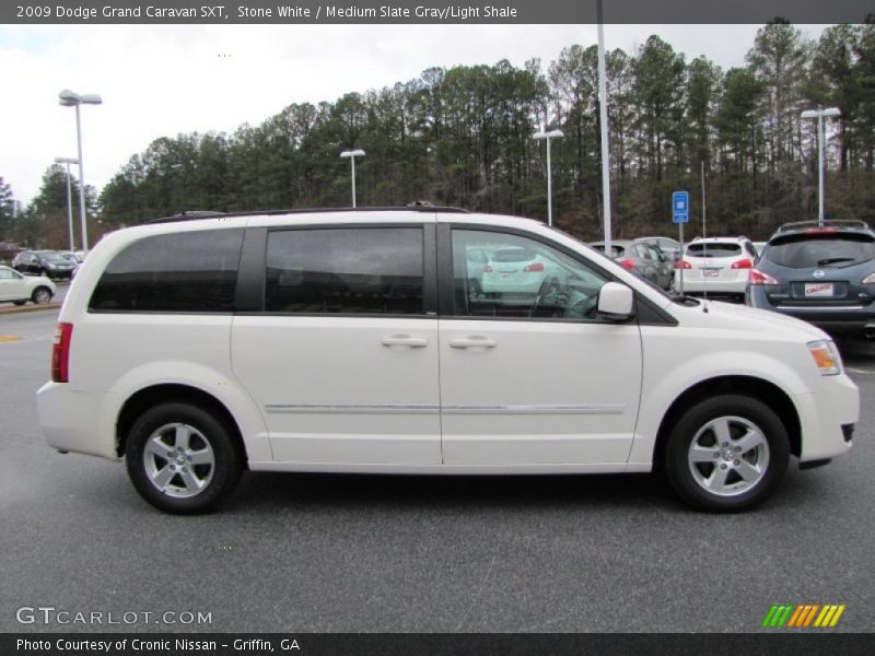Stone White / Medium Slate Gray/Light Shale 2009 Dodge Grand Caravan SXT