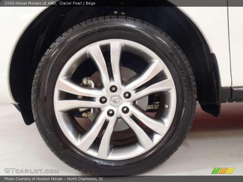 Glacier Pearl / Beige 2009 Nissan Murano LE AWD