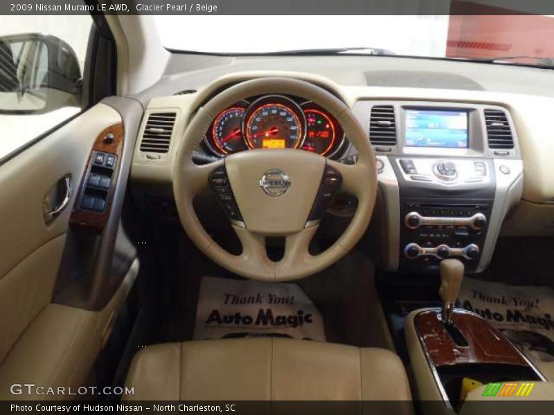 Glacier Pearl / Beige 2009 Nissan Murano LE AWD