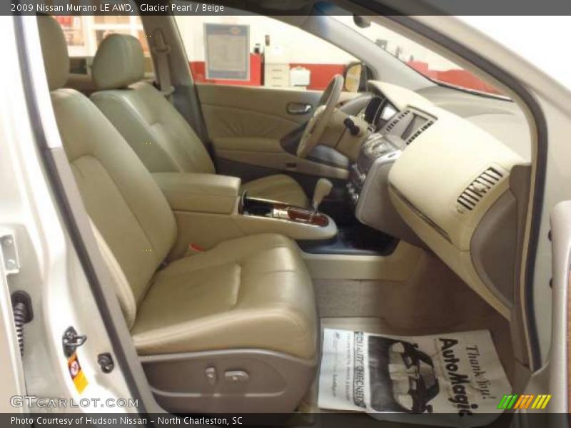 Glacier Pearl / Beige 2009 Nissan Murano LE AWD