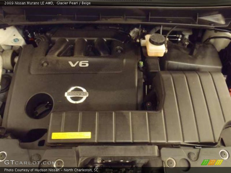 Glacier Pearl / Beige 2009 Nissan Murano LE AWD
