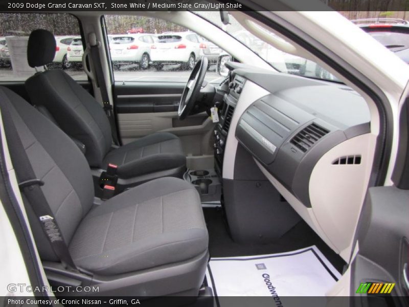 Stone White / Medium Slate Gray/Light Shale 2009 Dodge Grand Caravan SXT
