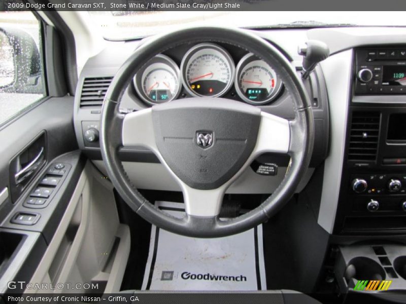 Stone White / Medium Slate Gray/Light Shale 2009 Dodge Grand Caravan SXT