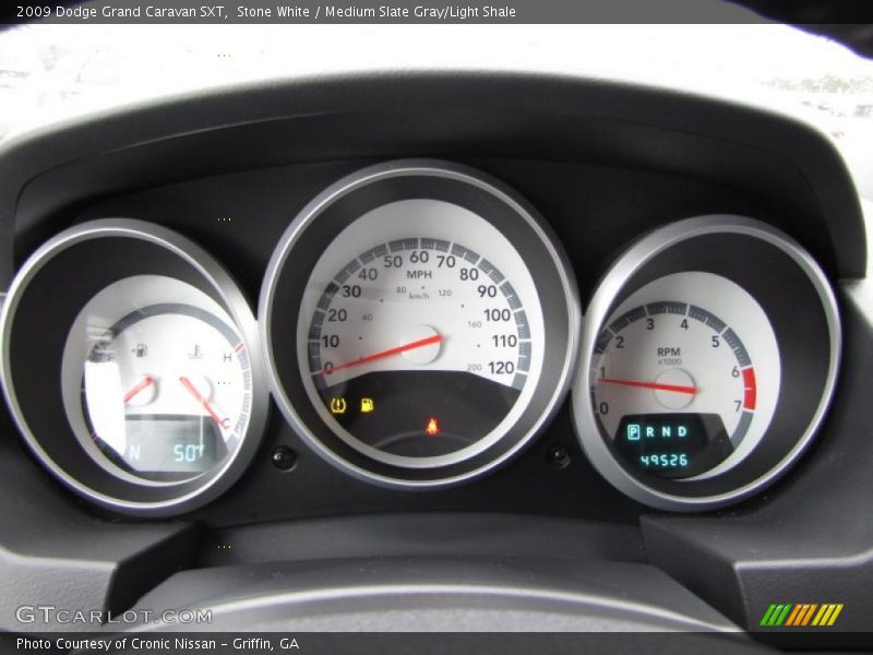 Stone White / Medium Slate Gray/Light Shale 2009 Dodge Grand Caravan SXT