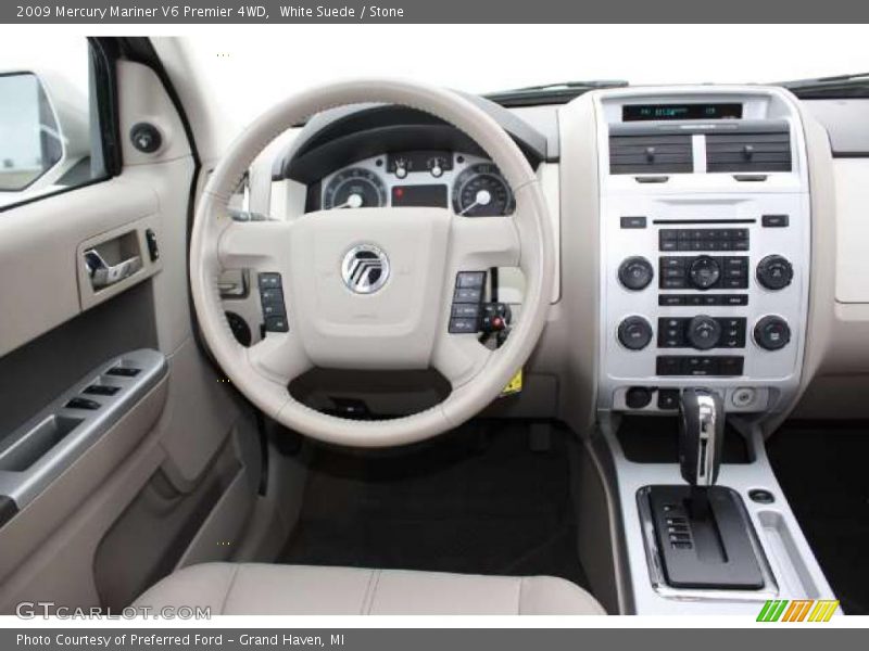 White Suede / Stone 2009 Mercury Mariner V6 Premier 4WD