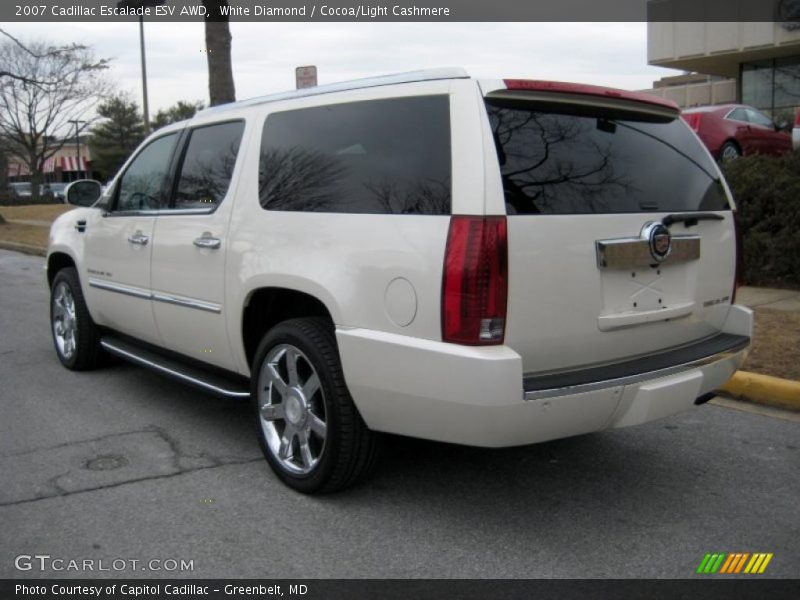 White Diamond / Cocoa/Light Cashmere 2007 Cadillac Escalade ESV AWD