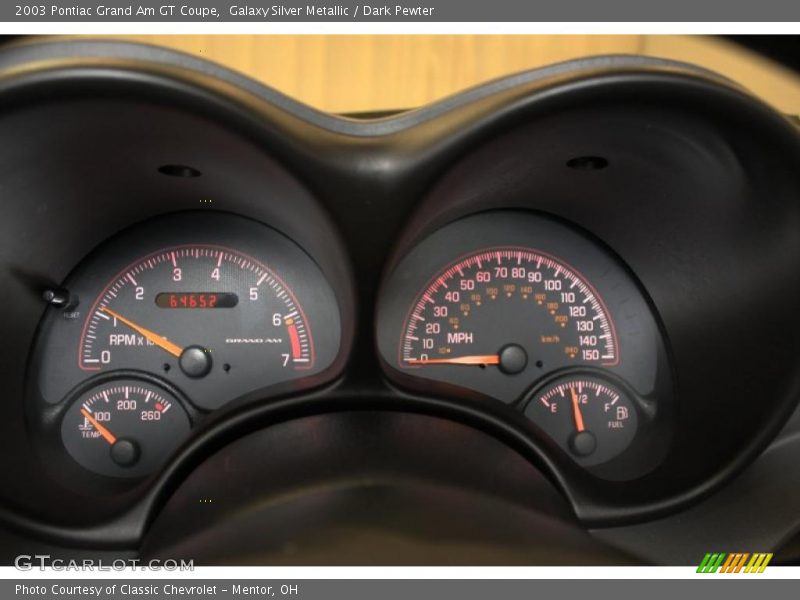  2003 Grand Am GT Coupe GT Coupe Gauges