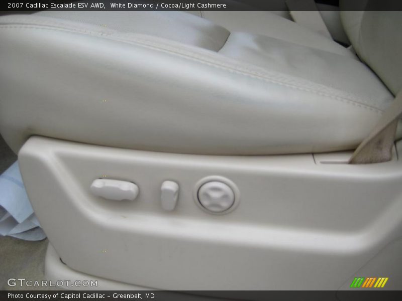White Diamond / Cocoa/Light Cashmere 2007 Cadillac Escalade ESV AWD
