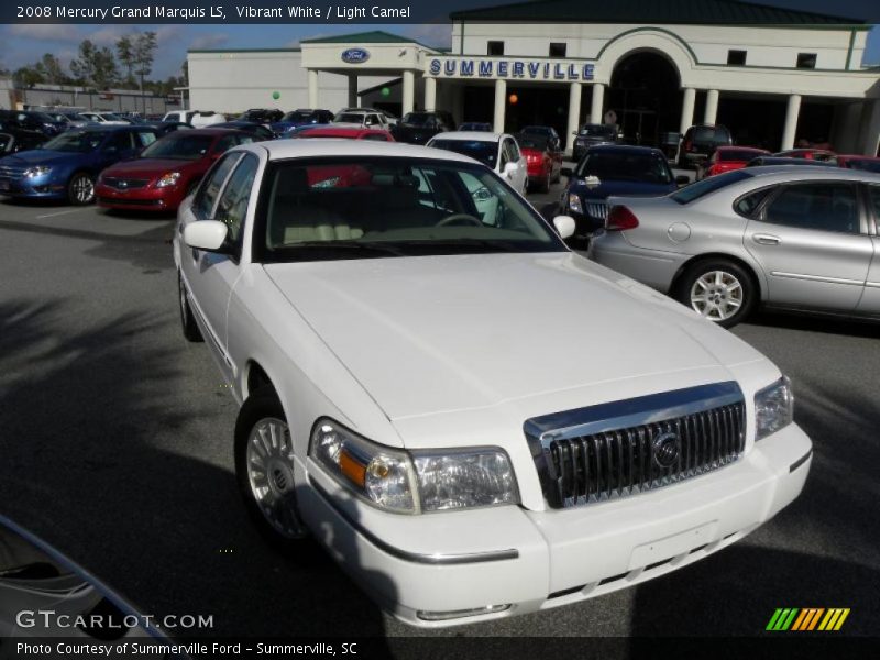 Vibrant White / Light Camel 2008 Mercury Grand Marquis LS