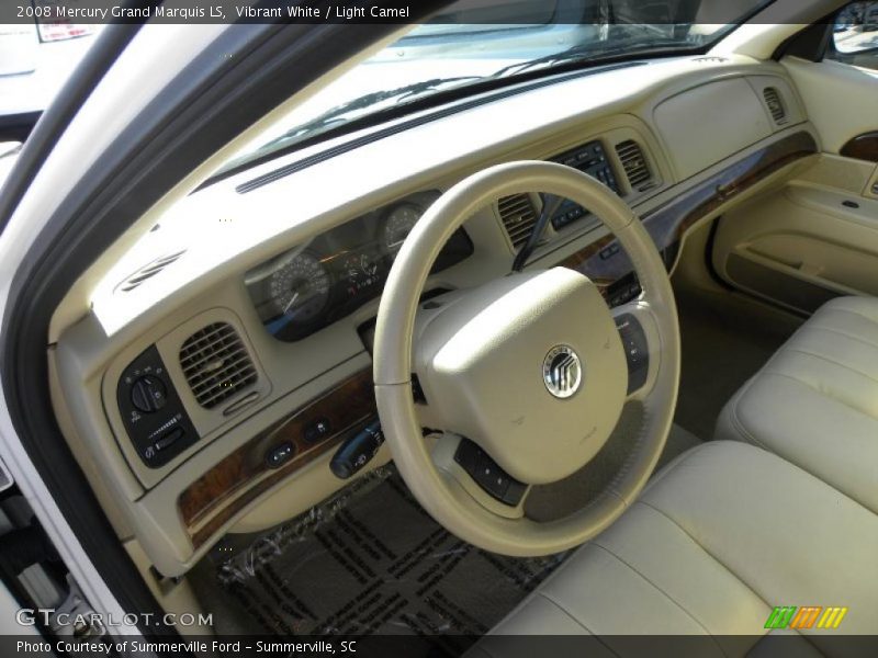Vibrant White / Light Camel 2008 Mercury Grand Marquis LS