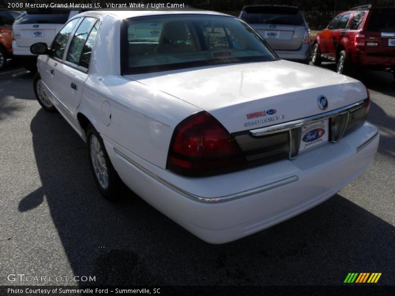 Vibrant White / Light Camel 2008 Mercury Grand Marquis LS