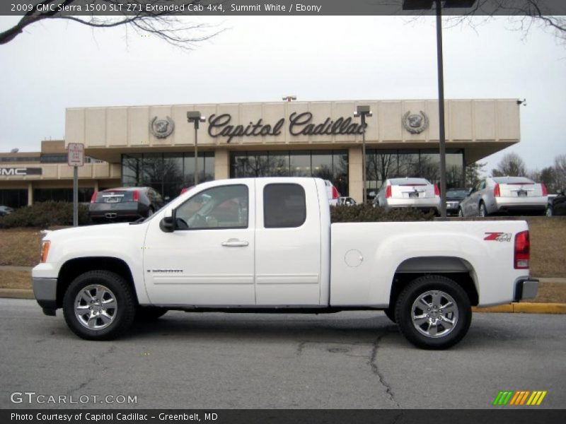 Summit White / Ebony 2009 GMC Sierra 1500 SLT Z71 Extended Cab 4x4