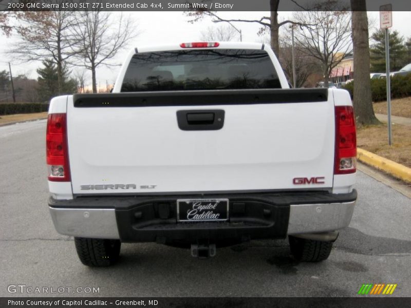 Summit White / Ebony 2009 GMC Sierra 1500 SLT Z71 Extended Cab 4x4
