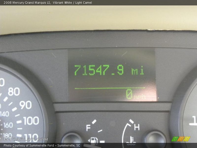 Vibrant White / Light Camel 2008 Mercury Grand Marquis LS