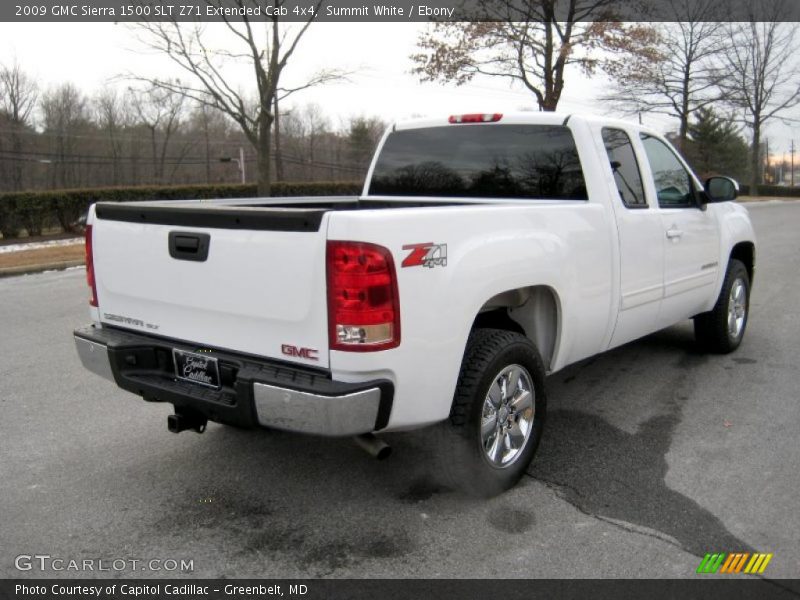 Summit White / Ebony 2009 GMC Sierra 1500 SLT Z71 Extended Cab 4x4