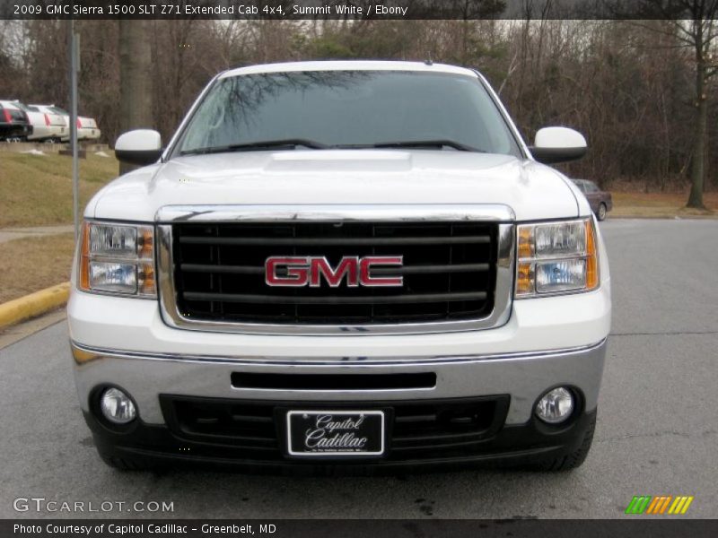 Summit White / Ebony 2009 GMC Sierra 1500 SLT Z71 Extended Cab 4x4