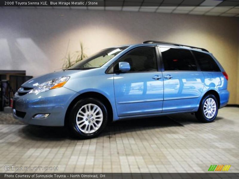 Blue Mirage Metallic / Stone 2008 Toyota Sienna XLE
